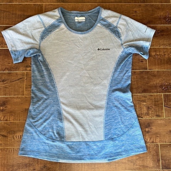 Columbia Blue Omni-Shade UPF 50 Solar Chill Short Sleeve Tee M - Picture 2 of 10